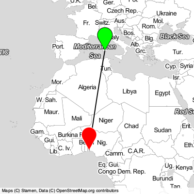 Cagliari (CAG) - Ikeja (LOS) Cheap Flight Tickets Price Calendar 2021