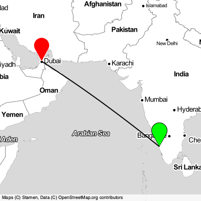 Malappuram (CCJ) - Dubai (DXB) Cheap Flight Tickets Price Calendar 2021