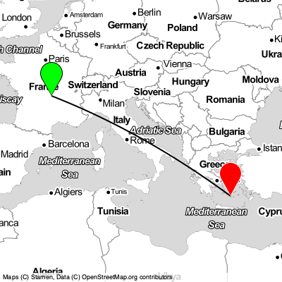 Clermont-Ferrand (CFE) - Santorini (JTR) Cheap Flight Tickets Price Calendar 2021