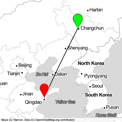 Changchun (CGQ) - Qingdao (TAO) Cheap Flight Tickets Price Calendar 2021
