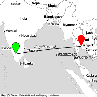 Coimbatore (CJB) - Samut Prakan (BKK) Cheap Flight Tickets Price Calendar 2021