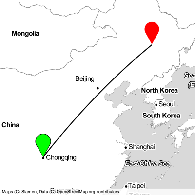 Chongqing (CKG) - Harbin (HRB) Cheap Flight Tickets Price Calendar 2021