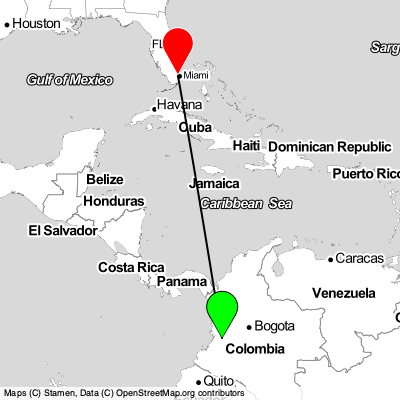 Palmira (CLO) - Hialeah (MIA) Cheap Flight Tickets Price Calendar 2021