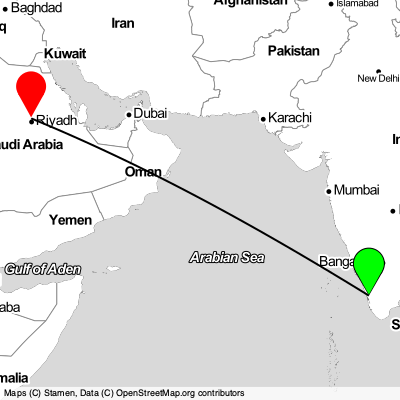 Ernakulam (COK) - Riyadh (RUH) Cheap Flight Tickets Price Calendar 2021