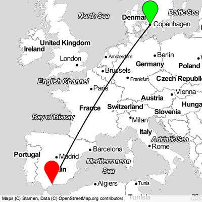 Copenhagen (CPH) - Málaga (AGP) Cheap Flight Tickets Price Calendar 2021