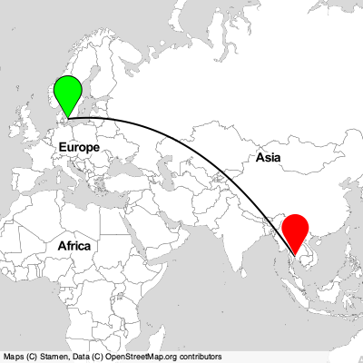 Copenhagen (CPH) - Samut Prakan (BKK) Cheap Flight Tickets Price Calendar 2021