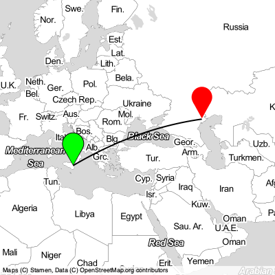 Catania (CTA) - Astrakhan (ASF) Cheap Flight Tickets Price Calendar 2021