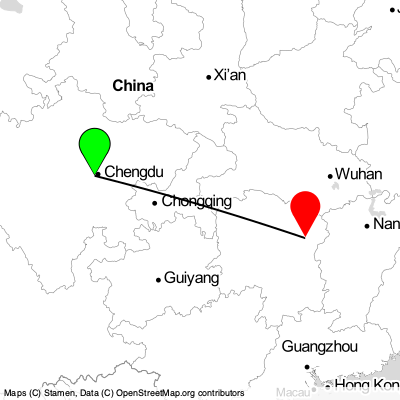 Chengdu (CTU) - Changsha (CSX) Cheap Flight Tickets Price Calendar 2021