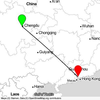 Chengdu (CTU) - Shenzhen (SZX) Cheap Flight Tickets Price Calendar 2021