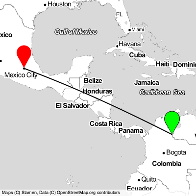Cúcuta (CUC) - Mexico City (MEX) Cheap Flight Tickets Price Calendar 2021