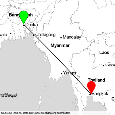 Dhaka (DAC) - Samut Prakan (BKK) Cheap Flight Tickets Price Calendar 2021