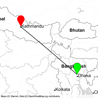 Dhaka (DAC) - Kathmandu (KTM) Cheap Flight Tickets Price Calendar 2021