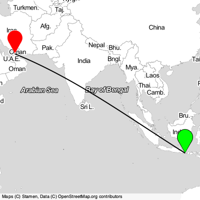 Denpasar (DPS) - Dubai (DXB) Cheap Flight Tickets Price Calendar 2021