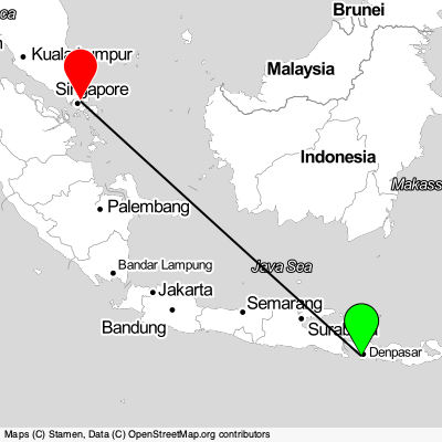 Denpasar (DPS) - Singapore (SIN) Cheap Flight Tickets Price Calendar 2021