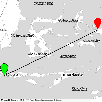Denpasar (DPS) - Manado (SOQ) Cheap Flight Tickets Price Calendar 2021