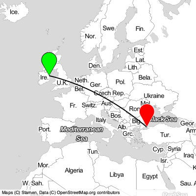 Swords (DUB) - Esenyurt (IST) Cheap Flight Tickets Price Calendar 2021
