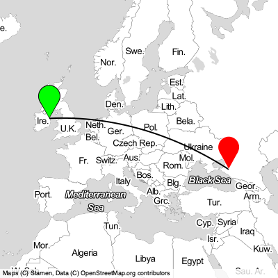 Swords (DUB) - Krasnodar (KRR) Cheap Flight Tickets Price Calendar 2021
