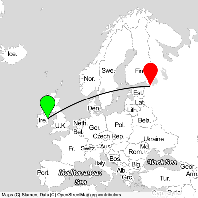 Swords (DUB) - St Petersburg (LED) Cheap Flight Tickets Price Calendar 2021