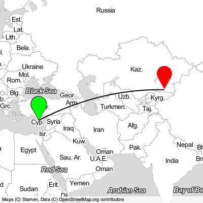 Nicosia (ECN) - Almaty (ALA) Cheap Flight Tickets Price Calendar 2021