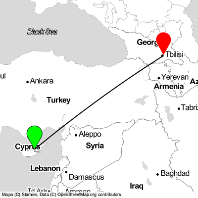 Nicosia (ECN) - Didi Lilo (TBS) Cheap Flight Tickets Price Calendar 2021