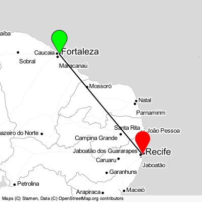 Fortaleza (FOR) - Recife (REC) Cheap Flight Tickets Price Calendar 2021