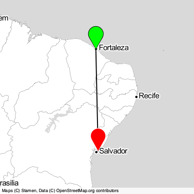 Fortaleza (FOR) - Salvador (SSA) Cheap Flight Tickets Price Calendar 2021