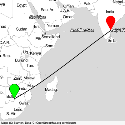 Gaborone (GBE) - Chennai (MAA) Cheap Flight Tickets Price Calendar 2021