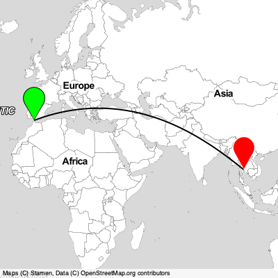 Gibraltar (GIB) - Samut Prakan (BKK) Cheap Flight Tickets Price Calendar 2021