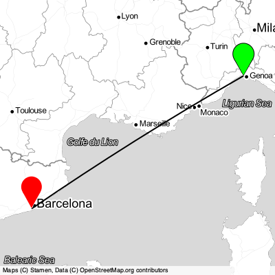 Genoa (GOA) - Sant Boi de Llobregat (BCN) Cheap Flight Tickets Price Calendar 2021