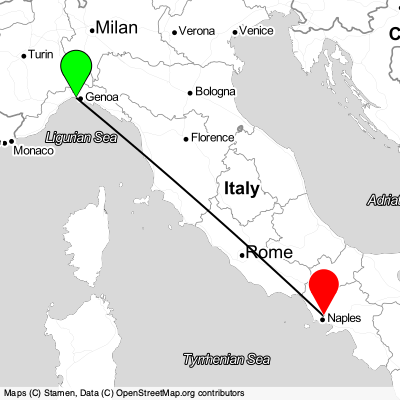Genoa (GOA) - Naples (NAP) Cheap Flight Tickets Price Calendar 2021
