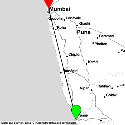 Panaji (GOI) - Mumbai (BOM) Cheap Flight Tickets Price Calendar 2021
