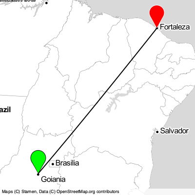 Goiânia (GYN) - Fortaleza (FOR) Cheap Flight Tickets Price Calendar 2021