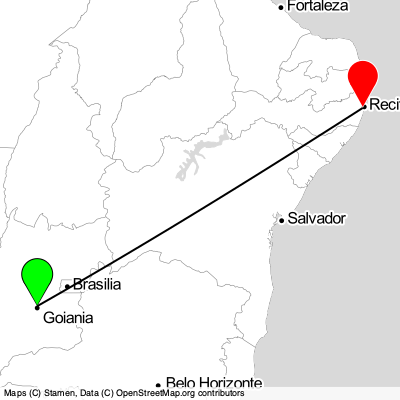 Goiânia (GYN) - Recife (REC) Cheap Flight Tickets Price Calendar 2021