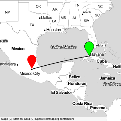 Havana (HAV) - Mexico City (MEX) Cheap Flight Tickets Price Calendar 2021
