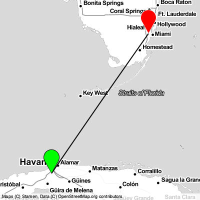 Havana (HAV) - Hialeah (MIA) Cheap Flight Tickets Price Calendar 2021