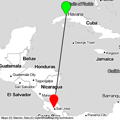 Havana (HAV) - Alajuela (SJO) Cheap Flight Tickets Price Calendar 2021