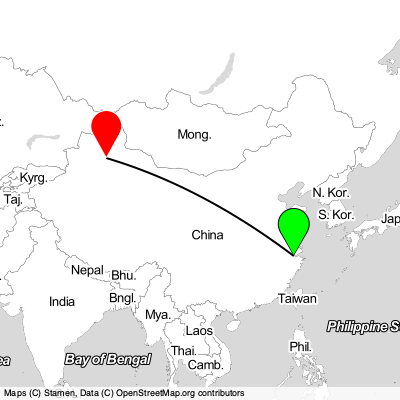 Hangzhou (HGH) - Ürümqi (URC) Cheap Flight Tickets Price Calendar 2021