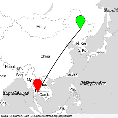 Harbin (HRB) - Samut Prakan (BKK) Cheap Flight Tickets Price Calendar 2021