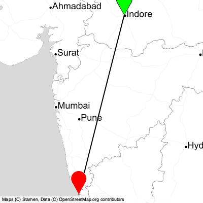 Indore (IDR) - Panaji (GOI) Cheap Flight Tickets Price Calendar 2021