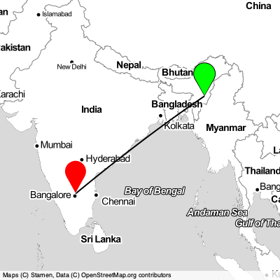 Imphal (IMF) - Bengaluru (BLR) Cheap Flight Tickets Price Calendar 2021