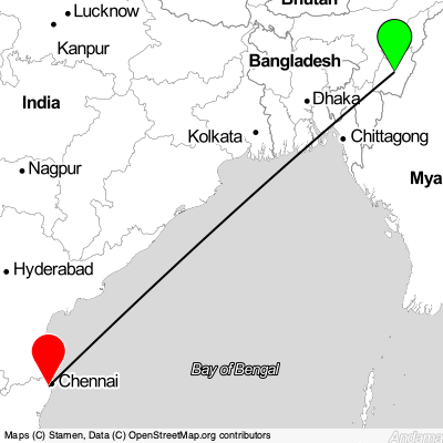Imphal (IMF) - Chennai (MAA) Cheap Flight Tickets Price Calendar 2021