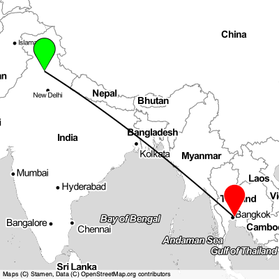 Zirakpur (IXC) - Samut Prakan (BKK) Cheap Flight Tickets Price Calendar 2021