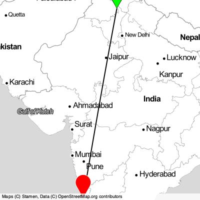 Zirakpur (IXC) - Panaji (GOI) Cheap Flight Tickets Price Calendar 2021
