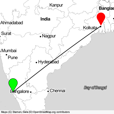 Mangalore (IXE) - Kolkata (CCU) Cheap Flight Tickets Price Calendar 2021