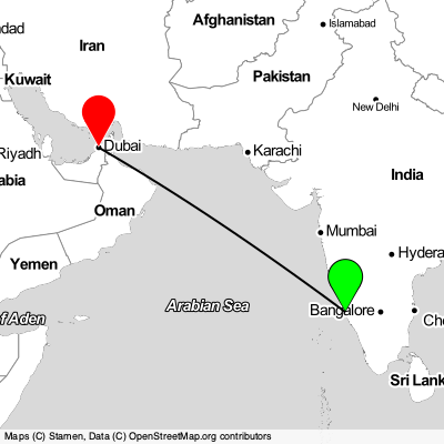 Mangalore (IXE) - Dubai (DXB) Cheap Flight Tickets Price Calendar 2021