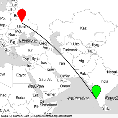 Mangalore (IXE) - Kyiv (IEV) Cheap Flight Tickets Price Calendar 2021