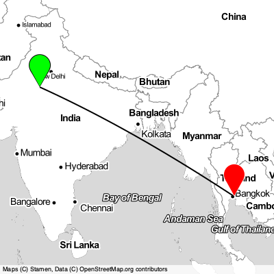 Jaipur (JAI) - Samut Prakan (BKK) Cheap Flight Tickets Price Calendar 2021