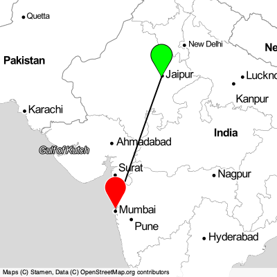 Jaipur (JAI) - Mumbai (BOM) Cheap Flight Tickets Price Calendar 2021
