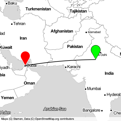 Jaipur (JAI) - Dubai (DXB) Cheap Flight Tickets Price Calendar 2021
