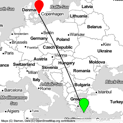Santorini (JTR) - Copenhagen (CPH) Cheap Flight Tickets Price Calendar 2021